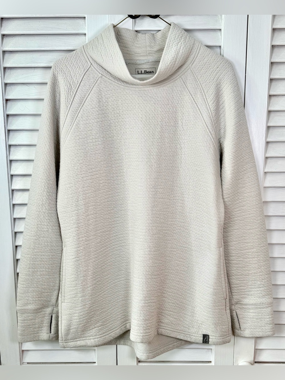 L.L.Bean Lakewashed Double-Knit Funnelneck Pullover 🤍